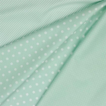 Baumwollpopeline 2mm Punkte - softmint