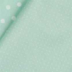 Baumwollpopeline 2mm Punkte - softmint