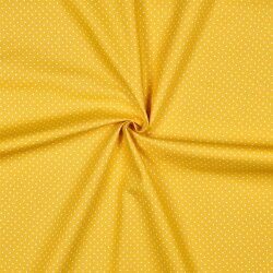 Baumwollpopeline 2mm Punkte - sommergelb