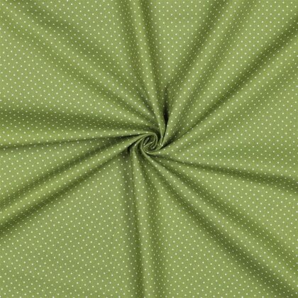 Baumwollpopeline 2mm Punkte - kiwi