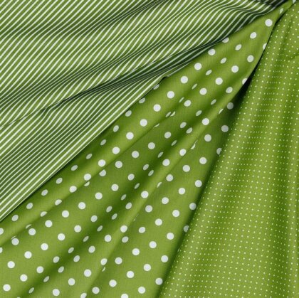 Baumwollpopeline 2mm Punkte - kiwi