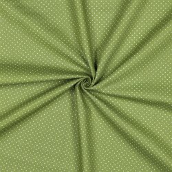 Baumwollpopeline 2mm Punkte - kiwi