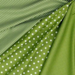 Baumwollpopeline 2mm Punkte - kiwi