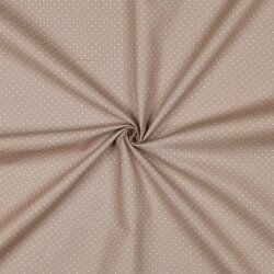 Baumwollpopeline 2mm Punkte - sand