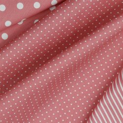 Baumwollpopeline 2mm Punkte - perlrosa