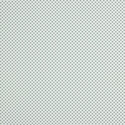 Baumwollpopeline 2mm Punkte - weiss/schwarz