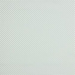 Baumwollpopeline 2mm Punkte - weiss/grau