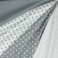 Baumwollpopeline 2mm Punkte - weiss/grau