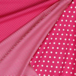 Baumwollpopeline 8mm Punkte - pink