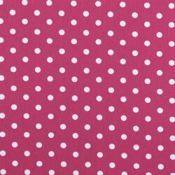Baumwollpopeline 8mm Punkte - pink