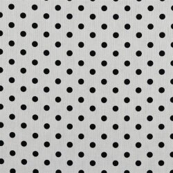 Baumwollpopeline 8mm Punkte - weiss/schwarz
