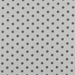 Baumwollpopeline 8mm Punkte - weiss/grau