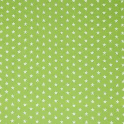 Baumwollpopeline 10mm Sterne - limette