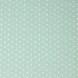 Baumwollpopeline 10mm Sterne - softmint