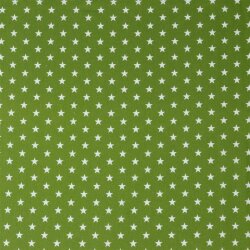 Baumwollpopeline 10mm Sterne - kiwi