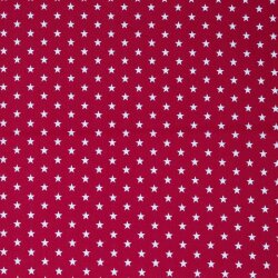 Baumwollpopeline 10mm Sterne - dunkelpink