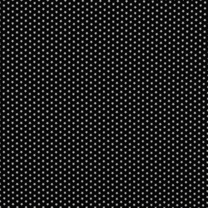 Baumwollpopeline 4mm Sterne - schwarz