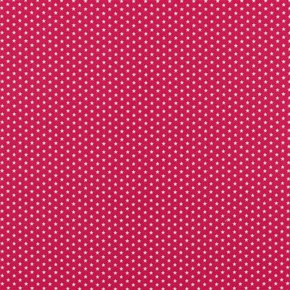 Baumwollpopeline 4mm Sterne - pink