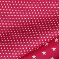 Baumwollpopeline 4mm Sterne - pink