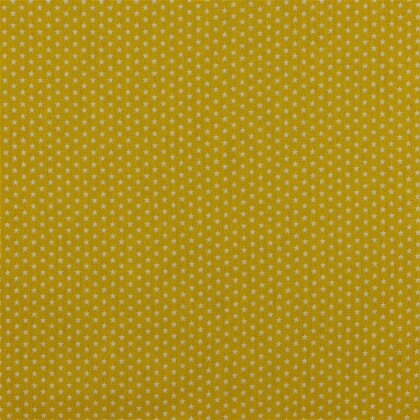 Baumwollpopeline 4mm Sterne - sommergelb