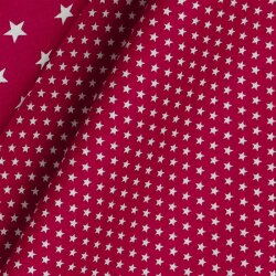Baumwollpopeline 4mm Sterne - dunkelpink