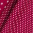 Baumwollpopeline 4mm Sterne - dunkelpink