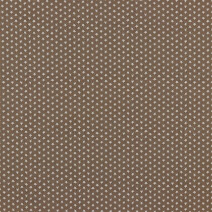Baumwollpopeline 4mm Sterne - dunkelsand