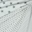 Baumwollpopeline 4mm Sterne - weiss/grau