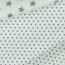 Baumwollpopeline 4mm Sterne - weiss/grau