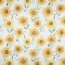 Baumwollpopeline Digital Sonnenblumen - weiß