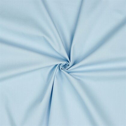 Baumwollpopeline *Vera* Uni - babyblau