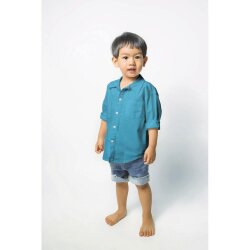 Baumwollpopeline *Vera* Uni - babyblau