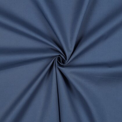 Baumwollpopeline *Vera* Uni - jeansblau