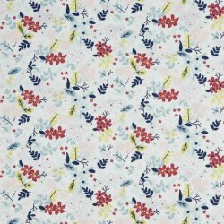 Baumwollpopeline Glitzer Blumen