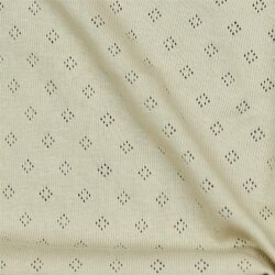 Feinstrickjersey *Vera* Lochmuster - sand