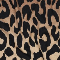 French Terry Digital Leo-Regenbogenstreifen  - beige