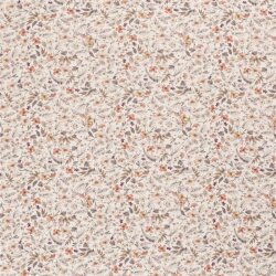 Rippenjersey Digital HerbstBlumen - creme
