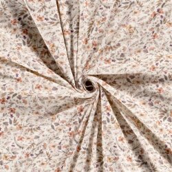 Rippenjersey Digital HerbstBlumen - creme