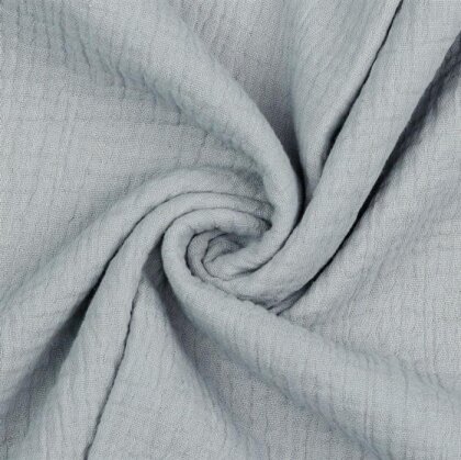 Musselin Uni *Gerda* BIO~Organic - lichtgrau