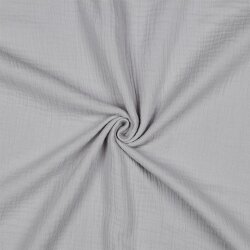 Musselin Uni *Gerda* BIO~Organic - lichtgrau