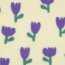Teddystoff Tulpen - altweiss