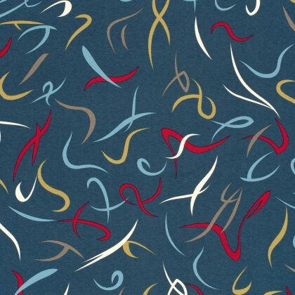 Viskose Jersey bunte Striche - schattenblau