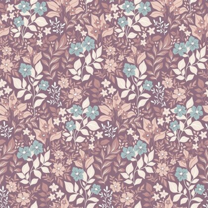 Baumwolljersey Digital Blumen - hellmalve