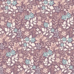 Baumwolljersey Digital Blumen - hellmalve
