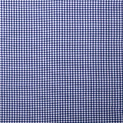 Baumwollpopeline garngefärbt Vichy Karo 5mm - royalblau