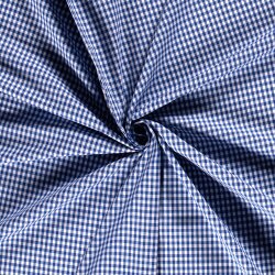 Baumwollpopeline garngefärbt Vichy Karo 5mm - royalblau