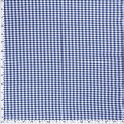 Baumwollpopeline garngefärbt Vichy Karo 5mm - royalblau