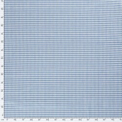 Baumwollpopeline garngefärbt Vichy Karo 5mm - jeansblau