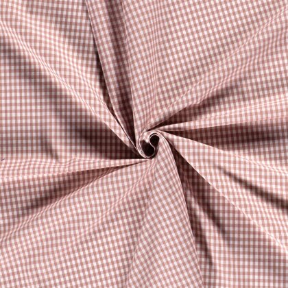 Baumwollpopeline garngefärbt Vichy Karo 5mm - antikpink