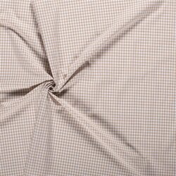 Baumwollpopeline garngefärbt Vichy Karo 5mm - beige